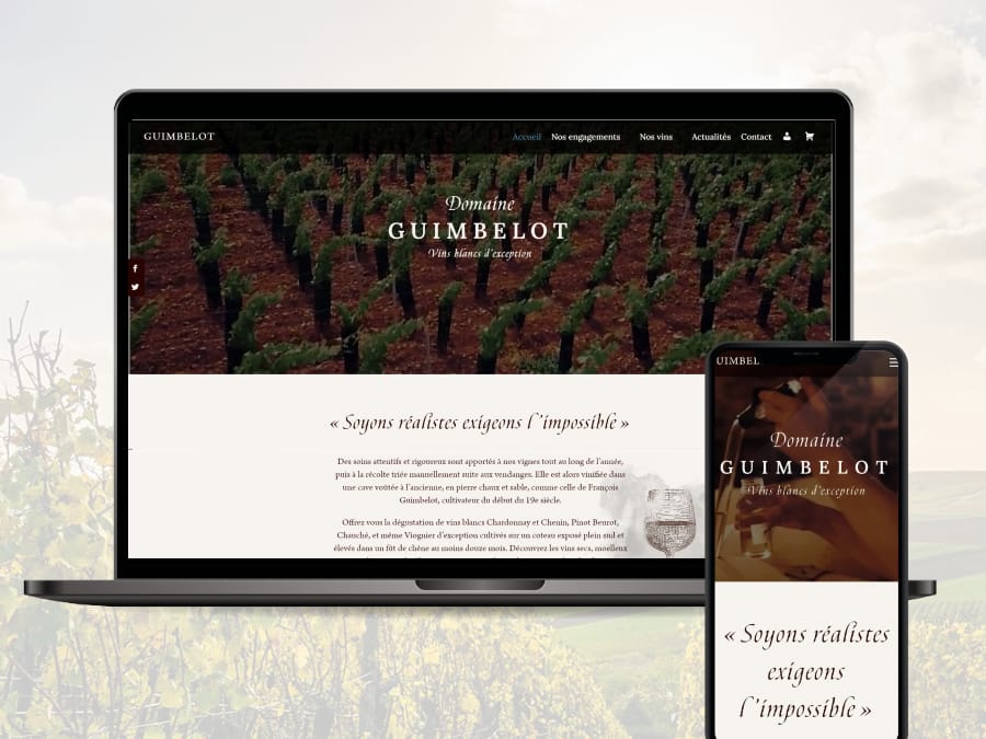 Création d&rsquo;une boutique de vin en ligne pour un vigneron – Le Guimbelot